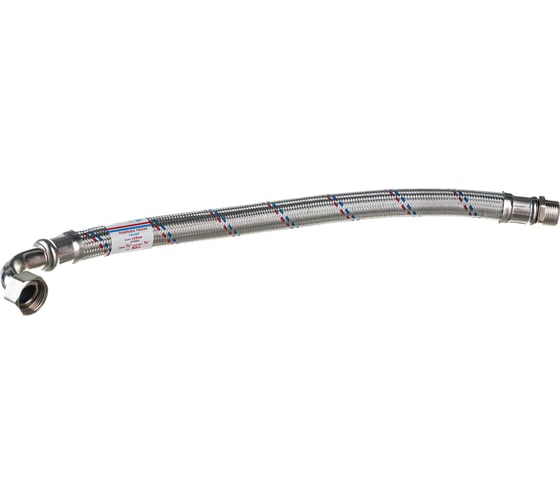 Изображение товара Гибкая подводка для воды гигант из нержавеющей стали TР-сантехника 50см г/ш 3/4 угловая 26385