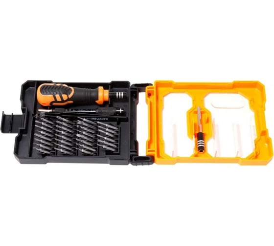 Изображение товара Многоцелевая отвертка с удлинителями и набором бит BaumAuto для точных работ, 34пр, в кейсе BM-30311534(18439)