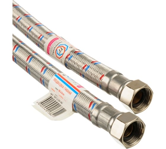 Изображение товара Гибкая подводка для воды гигант из нержавеющей стали TР 60см г/г 1/2" 26477