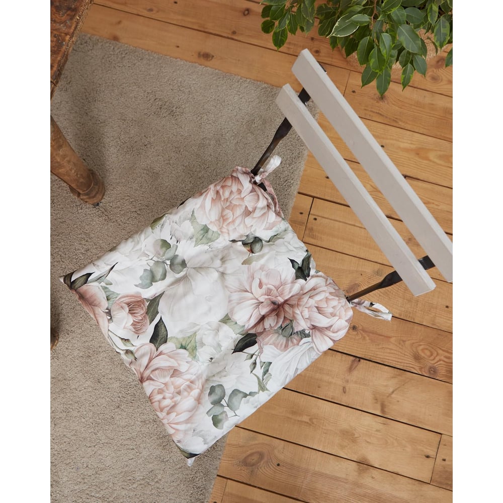 Изображение товара Сидушка на стул Этель Пионы 42x42см, 100% хлопок, 190 г/м2 5376624