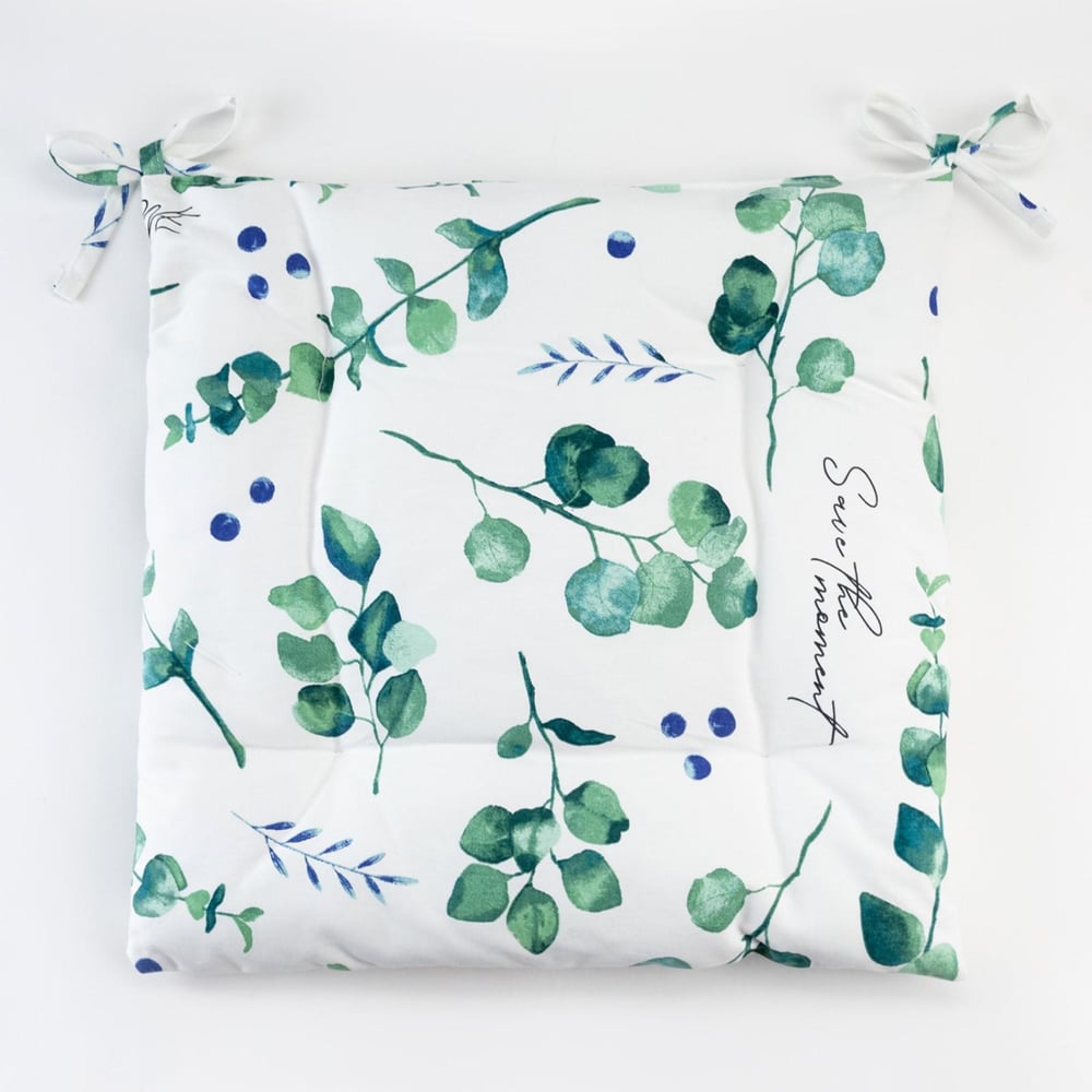 Изображение товара Сидушка на стул Этель Eucalyptus 42x42см 100% хлопок саржа для стульев