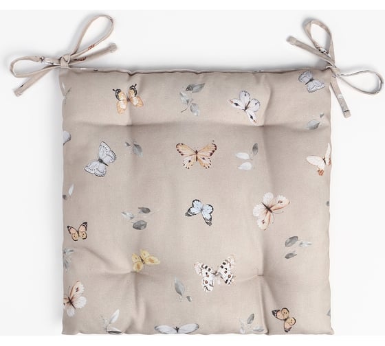 Изображение товара Сидушка Этель Butterflies 42x42 см, 100% хлопок, рогожка 186 г/м2 9590606