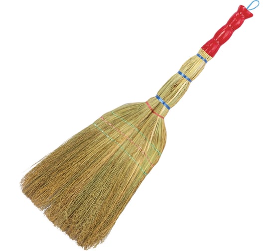 Изображение товара Веник LAIMA сорго 3-х прошивной, "Люкс", ручка в пленке, 360-380 г, ширина метелки 28-31 см, длина 604229