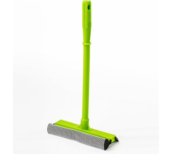 Изображение товара Стекломойка ЛЮБАША пластиковая ручка 40 см, рабочая часть 20 см стяжка, губка, ручка 603614