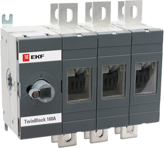 Изображение товара Реверсивный рубильник без рукоятки управления EKF 315A 3P TwinBlock tb-s-315-3p-rev