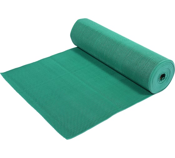 Изображение товара Коврик-дорожка VORTEX ПВХ Zig-Zag 5 мм 0,9х10 м, против скольжения, зеленый 22155