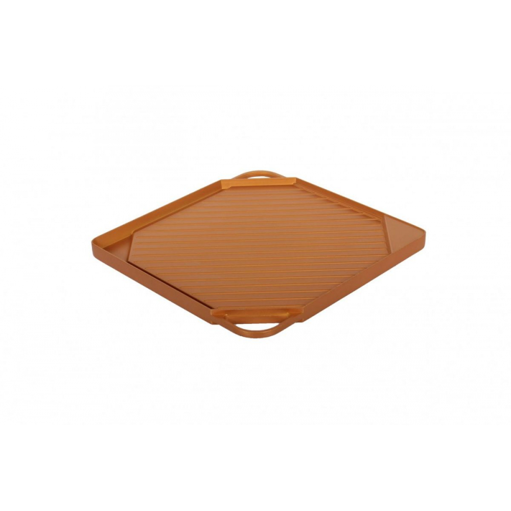 фото Квадратная сковорода-гриль с антипригарным керамическим покрытием bradex 27 см tk 0318