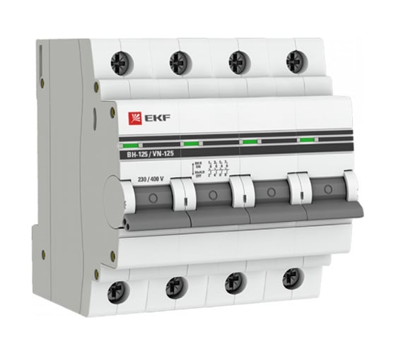 Изображение товара Выключатель нагрузки EKF PROxima ВН-125, 4P, 100А SL125-4-100-pro