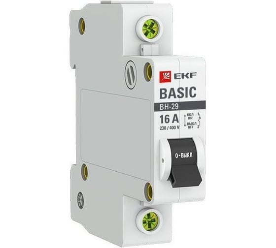 Изображение товара Выключатель нагрузки EKF Basic ВН-29, 1P, 16А SL29-1-16-bas