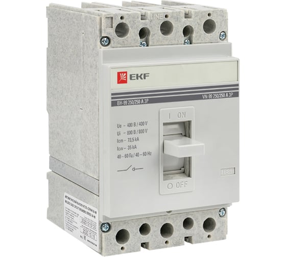 Изображение товара Выключатель нагрузки EKF PROxima ВН-99, 250/250А, 3P sl99-250-250