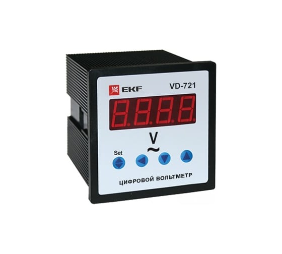 Изображение товара Однофазный цифровой вольтметр EKF на панель PROxima vd-721