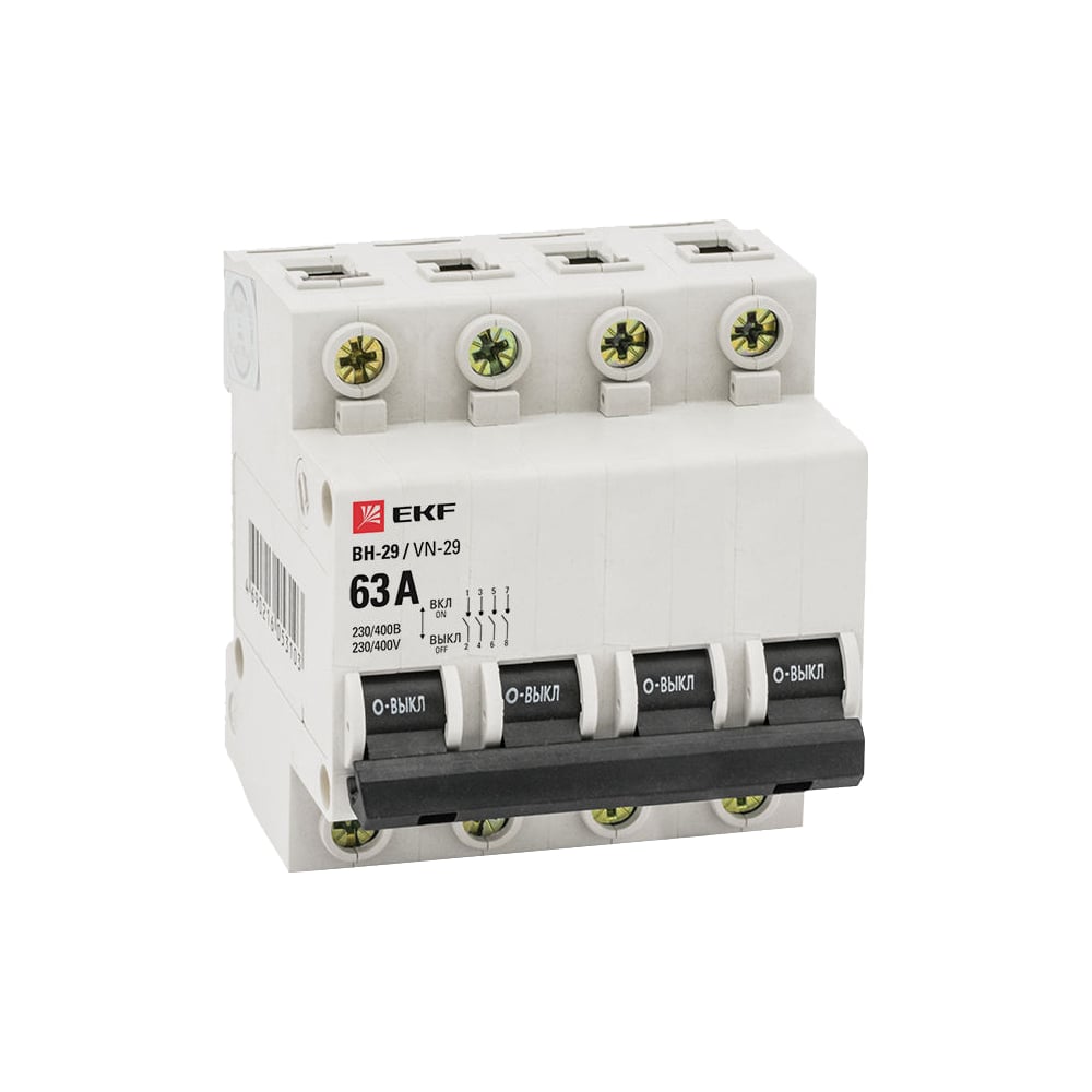 Выключатель нагрузки EKF выключатель нагрузки tdm electric мп 63 2p 63 а трёхпозиционный