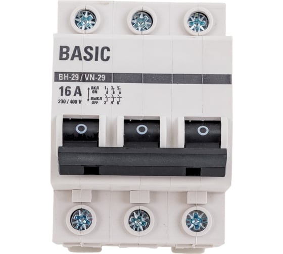 Изображение товара Выключатель нагрузки EKF 3P ВН-29 Basic 16А SL29-3-16-bas