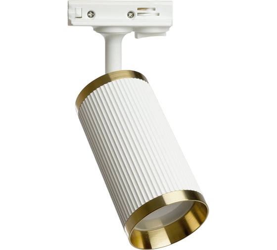 Изображение товара Трековый однофазный светильник FERON al174 на шинопровод под лампу gu10, белый античное золото 48693