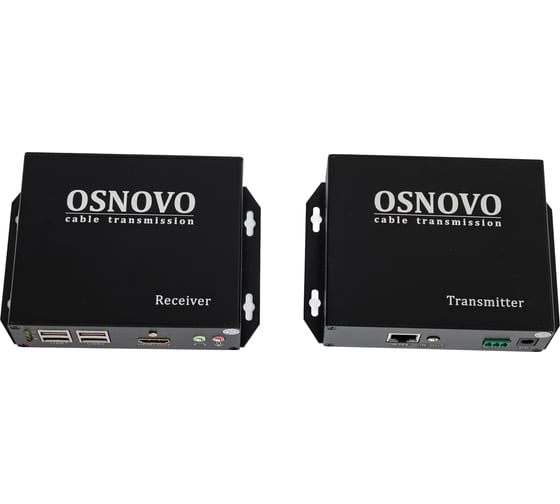 Изображение товара Комплект для передачи HDMI, USB, RS232, ИК-управления и аудио по сети Ethernet OSNOVO TLN-HiKMA/1+RLN-HiKMA/1 sct1367