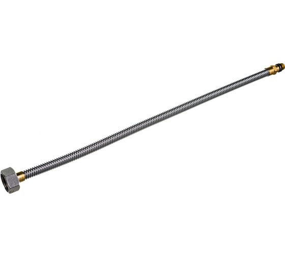 Изображение товара Подводка сильфонная из нержавеющей стали укороченная ЭКСПЕРТ (гайка-штуцер 1/2"; 0.4 м) для смесителя Зубр 51012-040