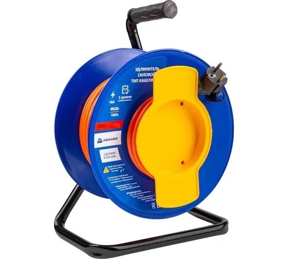 Изображение товара Удлинитель АТЛАНТ ПВС Атом 3х1 30м на садовой катушке 40284