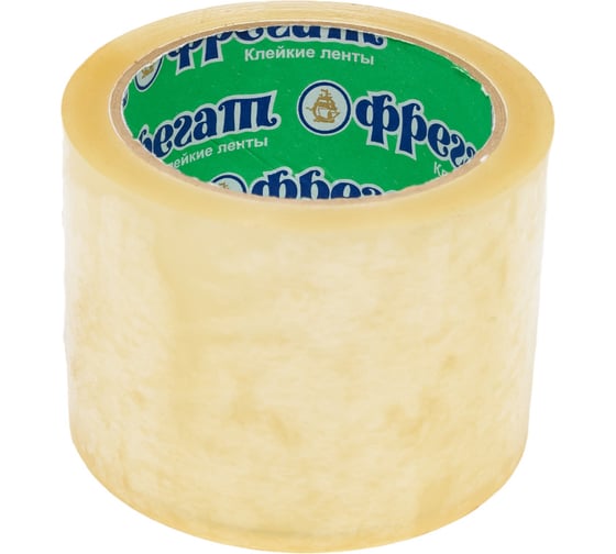Изображение товара Клейкая прозрачная лента Фрегат усиленная, 75 мм, 60 м, 45 мкм С756045