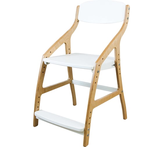 Изображение товара Стул ИП Даниленко Эверест детский, регулируемый по высоте, лак/белый 101757