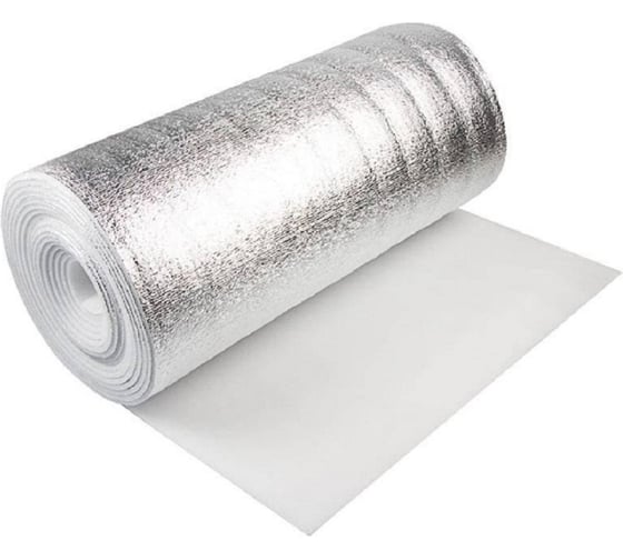 Изображение товара Подложка СВК вспененный полиэтилен с лавсаном без разметки 5мм 1,2x10м, 12 кв. м Н0000027087