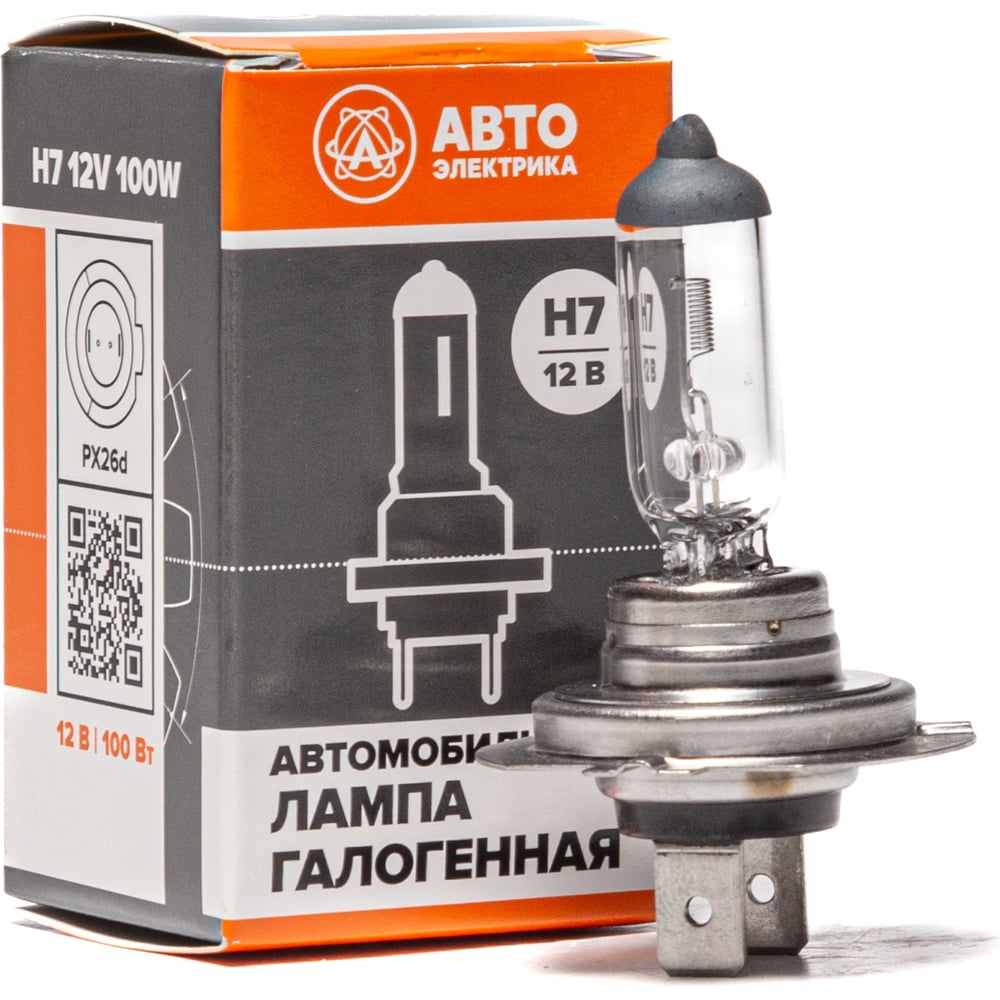 Изображение товара Автолампа галогенная АВТОЭЛЕКТРИКА h7 12V 100W PX26d