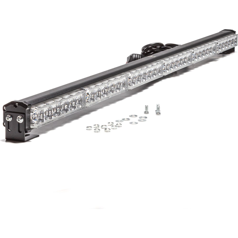 Маяк-стробоскоп АВТОЭЛЕКТРИКА ae36w-6eps-1s 36вт, 12/24в, 1-стор., 6 блоков epistar, 28 реж., провод 3м, кронштейн 09.02318