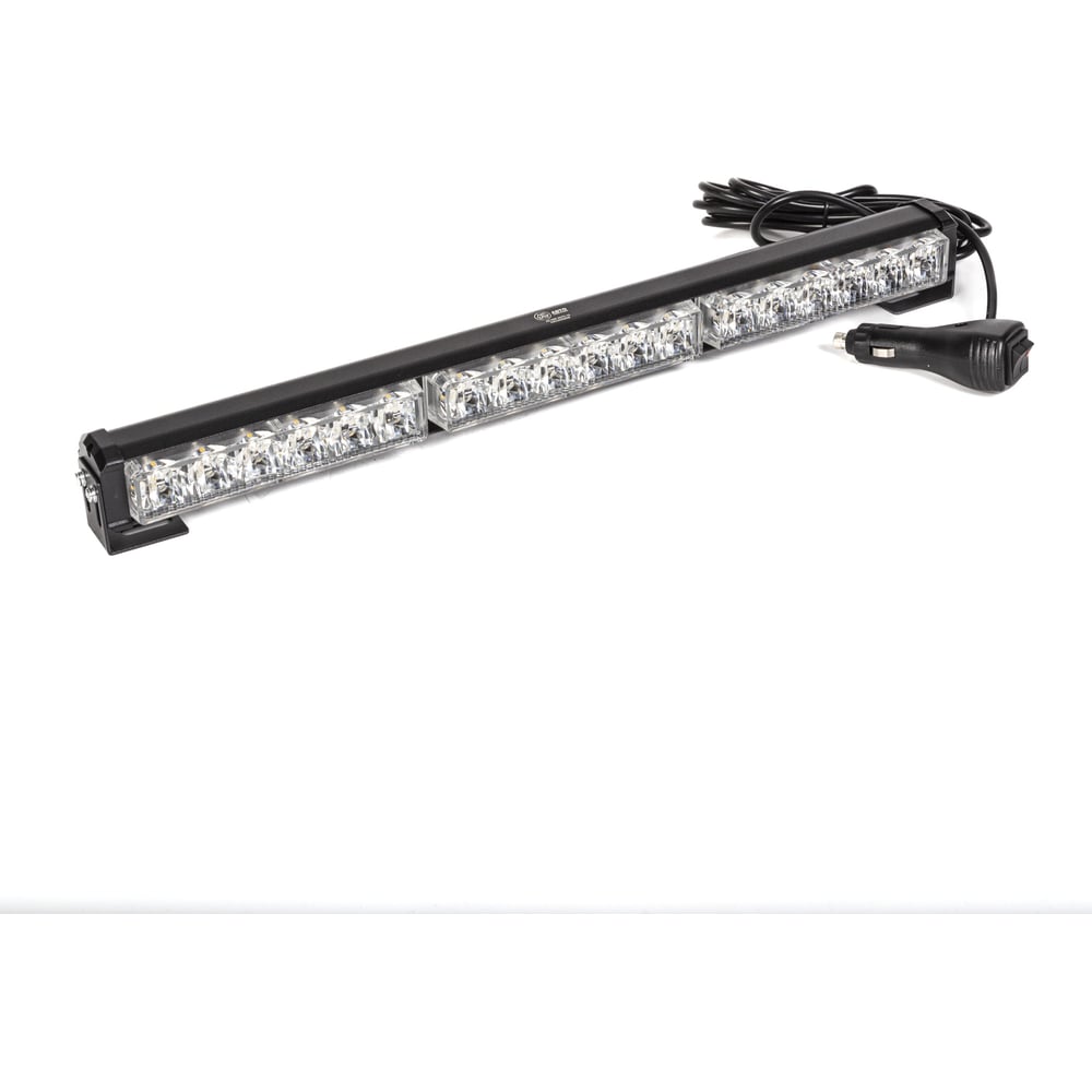 Изображение товара Маяк-стробоскоп АВТОЭЛЕКТРИКА ae18w-3eps-1s 18вт, 12/24в, 1-стор., 3 блока epistar, 18 реж., провод 3м, кронштейн 09.02316