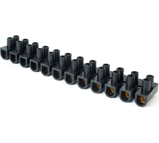 Изображение товара Винтовой зажим HLT ЗВИ-15 полипропилен, 1.5-6мм², 12пар, 100С, черный, 10 шт 081-10-43