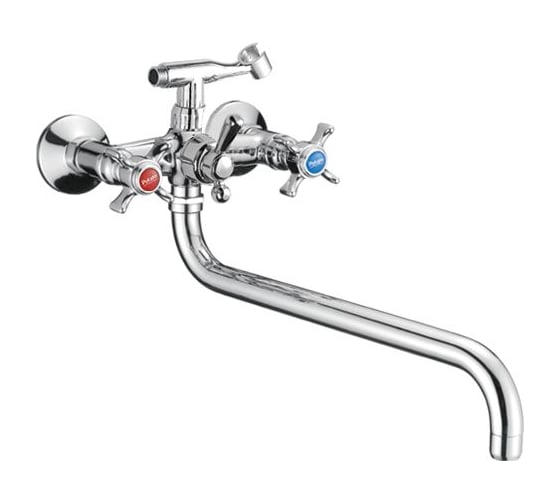 Изображение товара Смеситель Potato для ванны двуручный с длинным изливом P2662