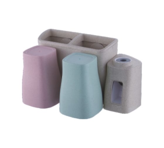 Изображение товара Держатель для зубных щеток и пасты Potato на вакуумных присосках P313-2