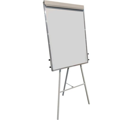 Изображение товара Магнитно-маркерный флипчарт Комус 100x70 см, на треноге, регулируемая высота, серый 1843413