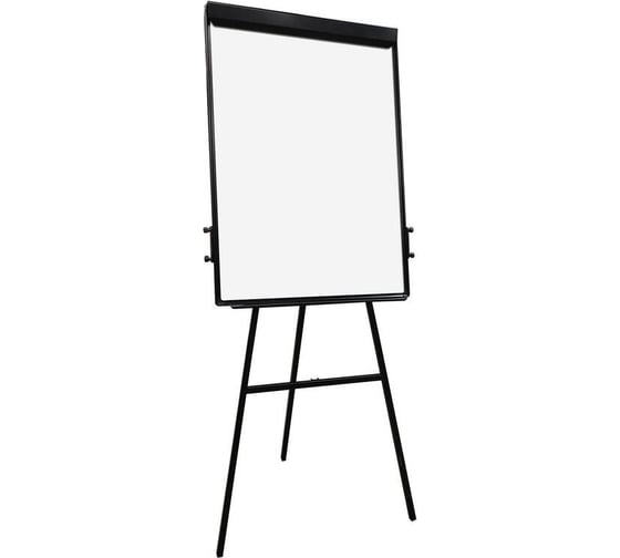 Изображение товара Магнитно-маркерный флипчарт Комус 100x70 см, на треноге, регулируемая высота, черный 1843412