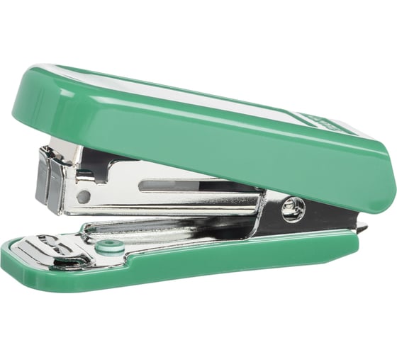 Изображение товара Степлер-мини Комус n10 до 16 листов, зеленый, антистеплер 162721