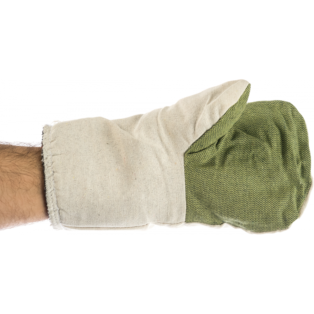фото Утепленные рукавицы сибртех двунитка с брезентовым наладонником, ватин, 2 размер 68131