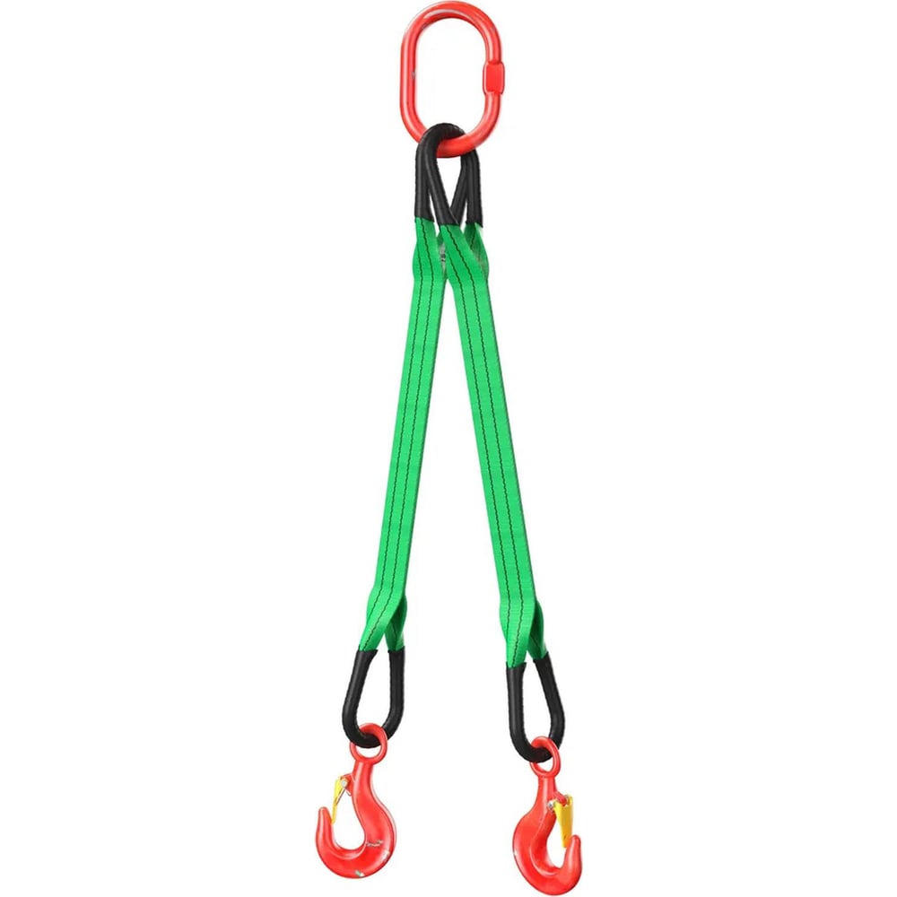 Изображение товара Текстильный двухветвевой строп Grosco 2СТ 12.5 т 10 м TX2X12510 надежный грузовой такелаж