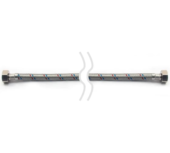 Изображение товара Гибкая подводка для воды Lytcho в стальной оплетке, стальная гайка, Г/Г 1000 мм 0505.062