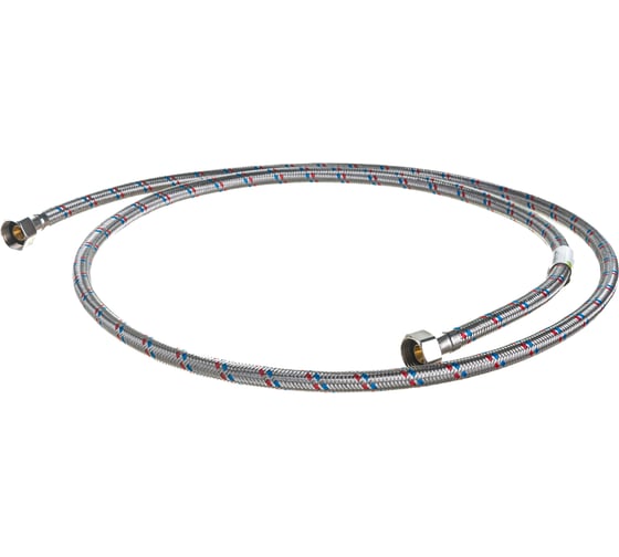 Изображение товара Гибкая подводка для воды Lytcho в стальной оплетке, стальная гайка, Г/Г, 1800 мм 0505.068
