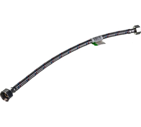 Изображение товара Гибкая подводка для воды Lytcho в стальной оплетке, стальная гайка, Г/Г 400 мм 0505.003