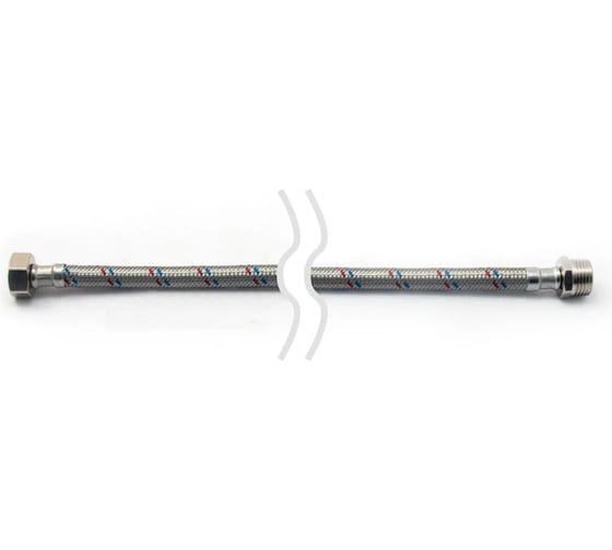 Изображение товара Гибкая подводка для воды Lytcho в стальной оплетке, стальная гайка, Г/Ш 800 мм 0505.061