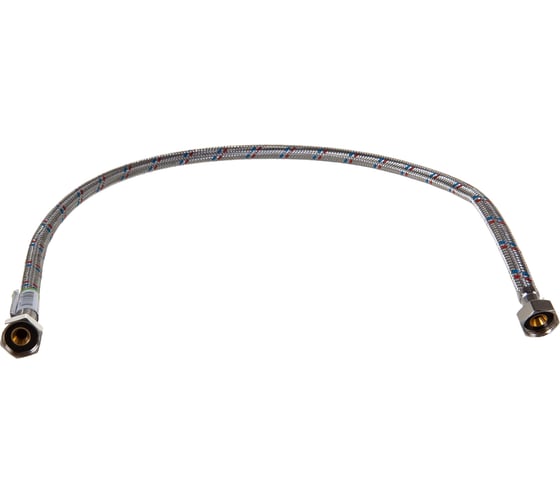 Изображение товара Гибкая подводка для воды Lytcho в стальной оплетке, стальная гайка, Г/Г 800 мм 0505.009