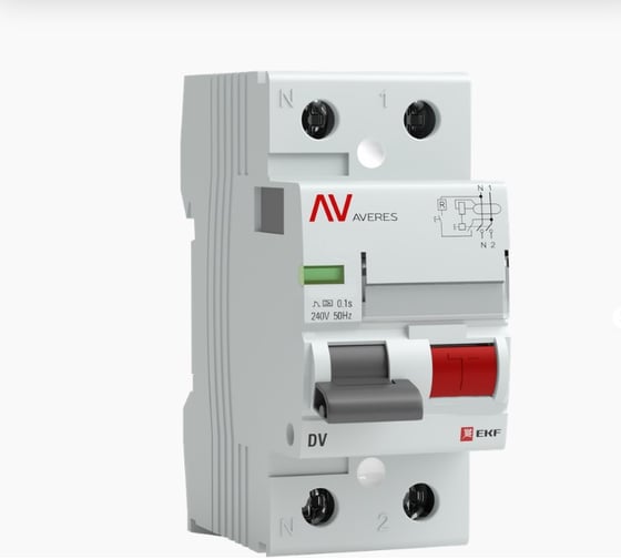 Изображение товара Устройство защитного отключения EKF DV 2P 63А/300мА AC AVERES rccb-2-63-300-ac-av