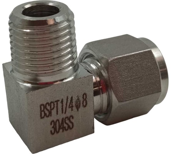 Изображение товара Фитинг пневматический угловой, резьба 1/4", тип резьбы: трубная R ArTorq FA-LOM-08-10RN