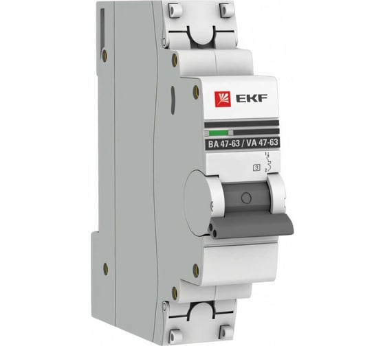 Изображение товара Автоматический выключатель EKF PROxima ВА 47-63, 1P, 13А, C, 4,5kA mcb4763-1-13C-pro