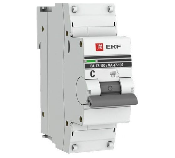 Изображение товара Автоматический выключатель EKF PROxima ВА 47-100, 1P, 16А, C, 10kA mcb47100-1-16C-pro