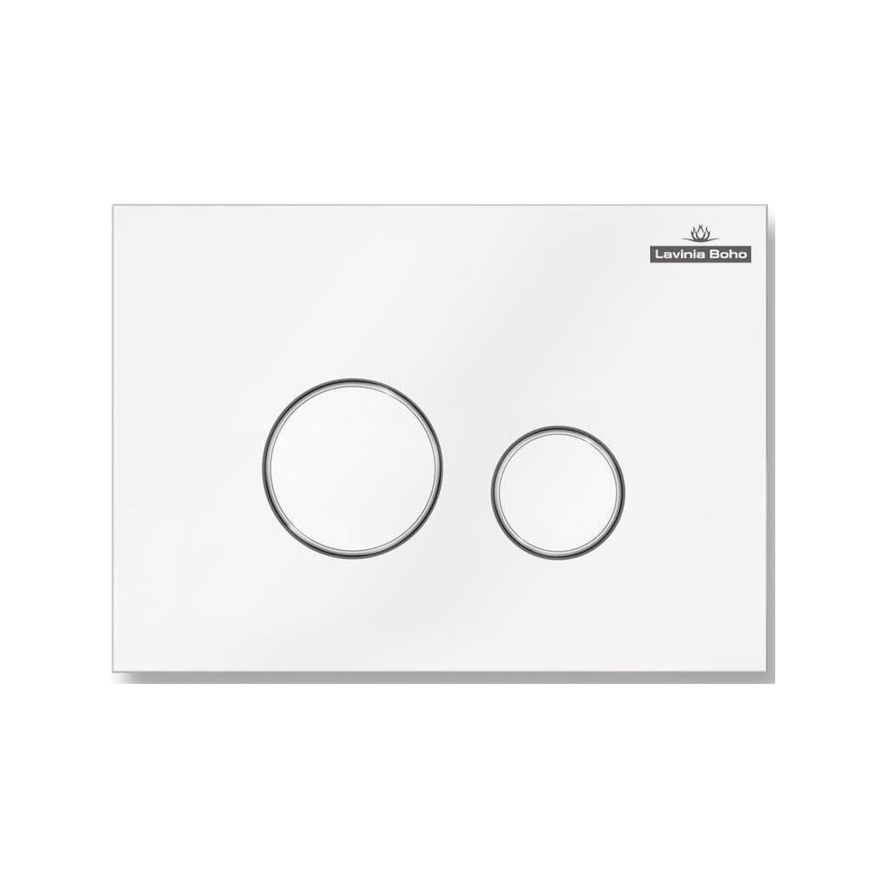 Изображение товара Стеклянная кнопка смыва для инсталляции Lavinia Boho RelFix белая с хромом
