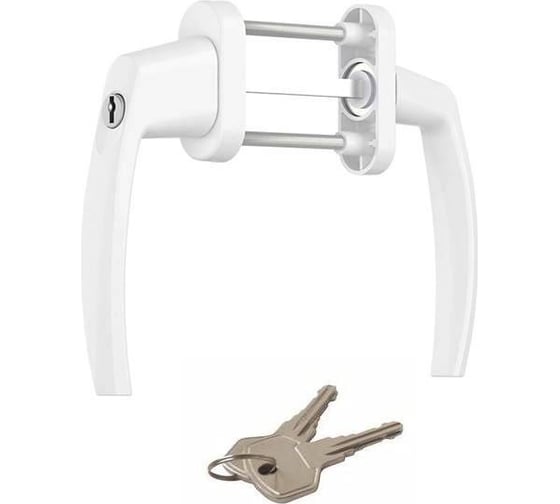 Изображение товара Балконная ручка Tech-Krep/Zitar ключ штифт 120 мм, белый 148124