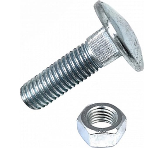 Изображение товара Мебельный болт Tech-Krep/Zitar DIN603 оцинк. М8х40 с гайкой 6 шт 108768