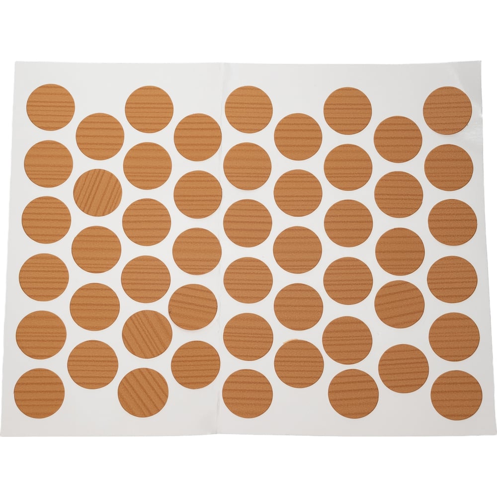 Изображение товара Самоклейка заглушка Tech-Krep/Zitar 14 мм сосна 50 шт - надежное закрытие отверстий