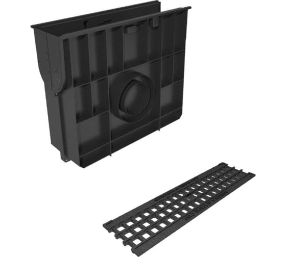 Изображение товара Пластиковый пескоуловитель Gidrolica с ячеистой чугунной решеткой, класс с250 808507