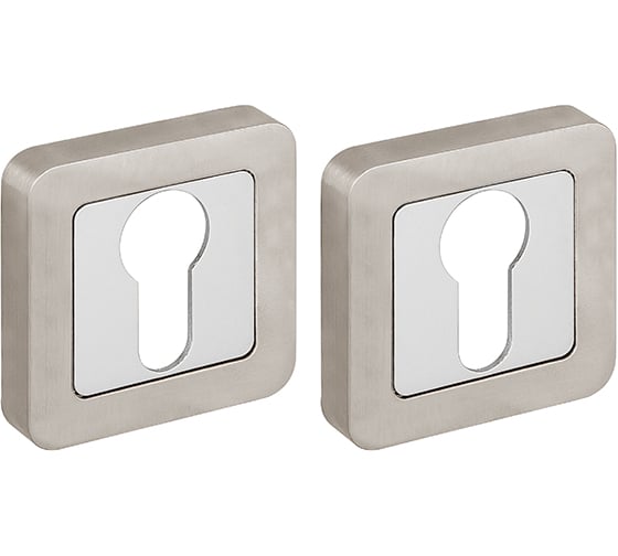 Изображение товара Накладка под цилиндр Fuaro ET XM SN/CP-3 матовый никель/хром 39919